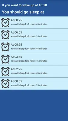 Not Sleepy - Bedtime Calculator android App screenshot 0