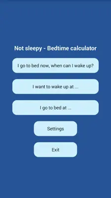 Not Sleepy - Bedtime Calculator android App screenshot 3